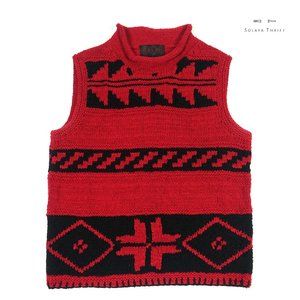 Exclusive Knit RALPH Ralph Lauren Red & Black Vest
